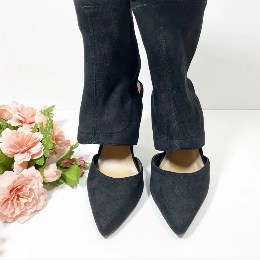 ANNE MICHELLE Dedicate Black Suede Pointed
Toe Stiletto Heel Bootie - Picture 3 of 9